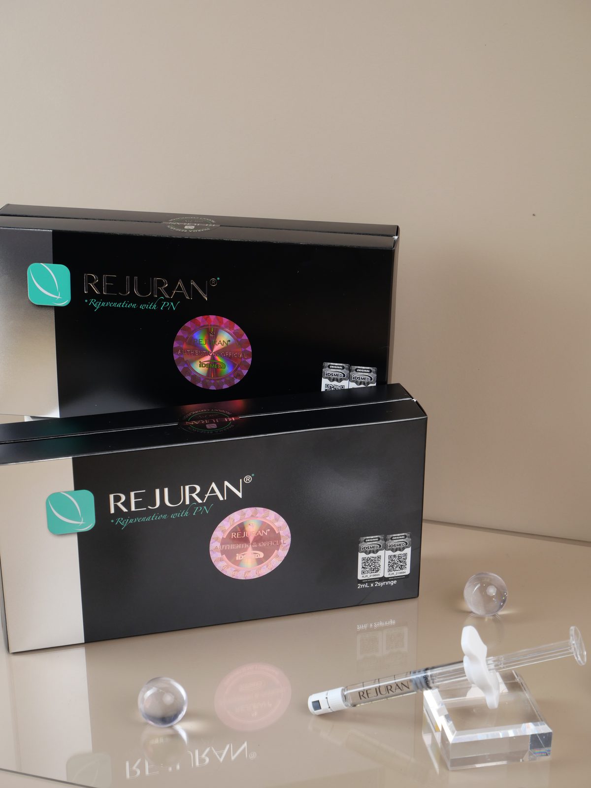 Rejuran salmon-DNA vials, boxed and ready